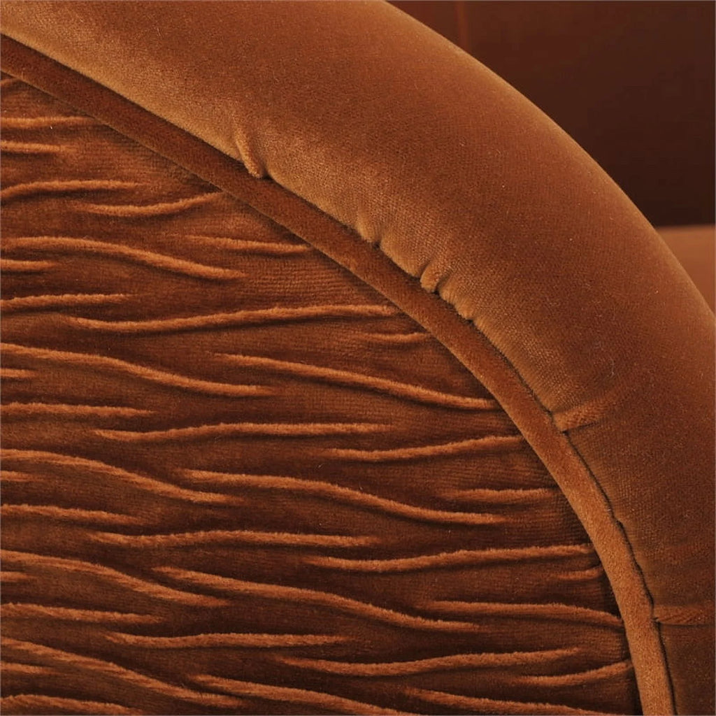 Burnt Orange Barrel Chair Set A13268