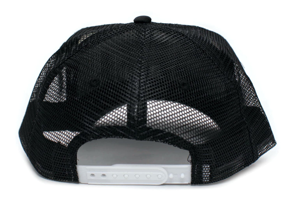 Black/White Truckers Cap Hat K3593