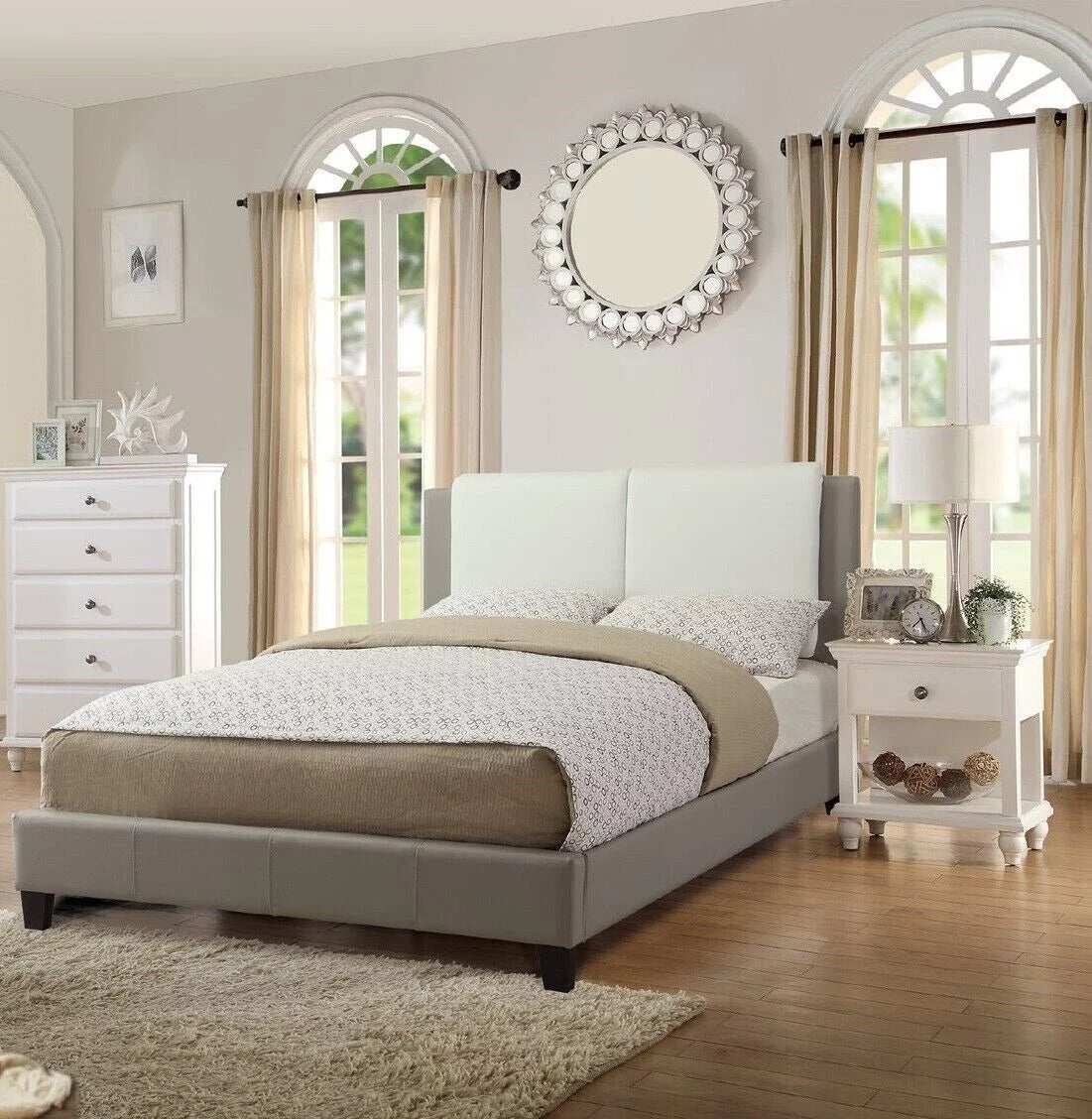 Queen Size 3pc Bed Set with 2 Nightstands S914