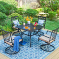 5-Piece Outdoor Patio Dining Set with Steel Frame V250801