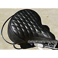 Black Classic Style Saddle with Chrome Rail Handle Bar R413090