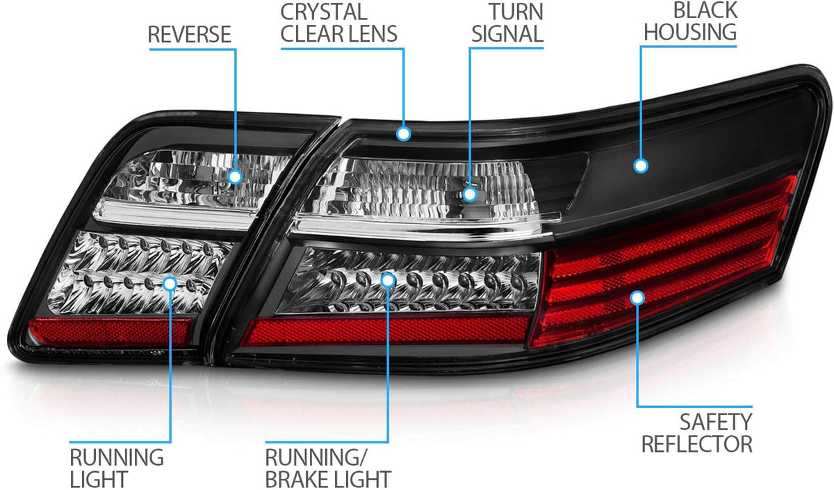 4 Pcs Black L.E.D Taillights F729851
