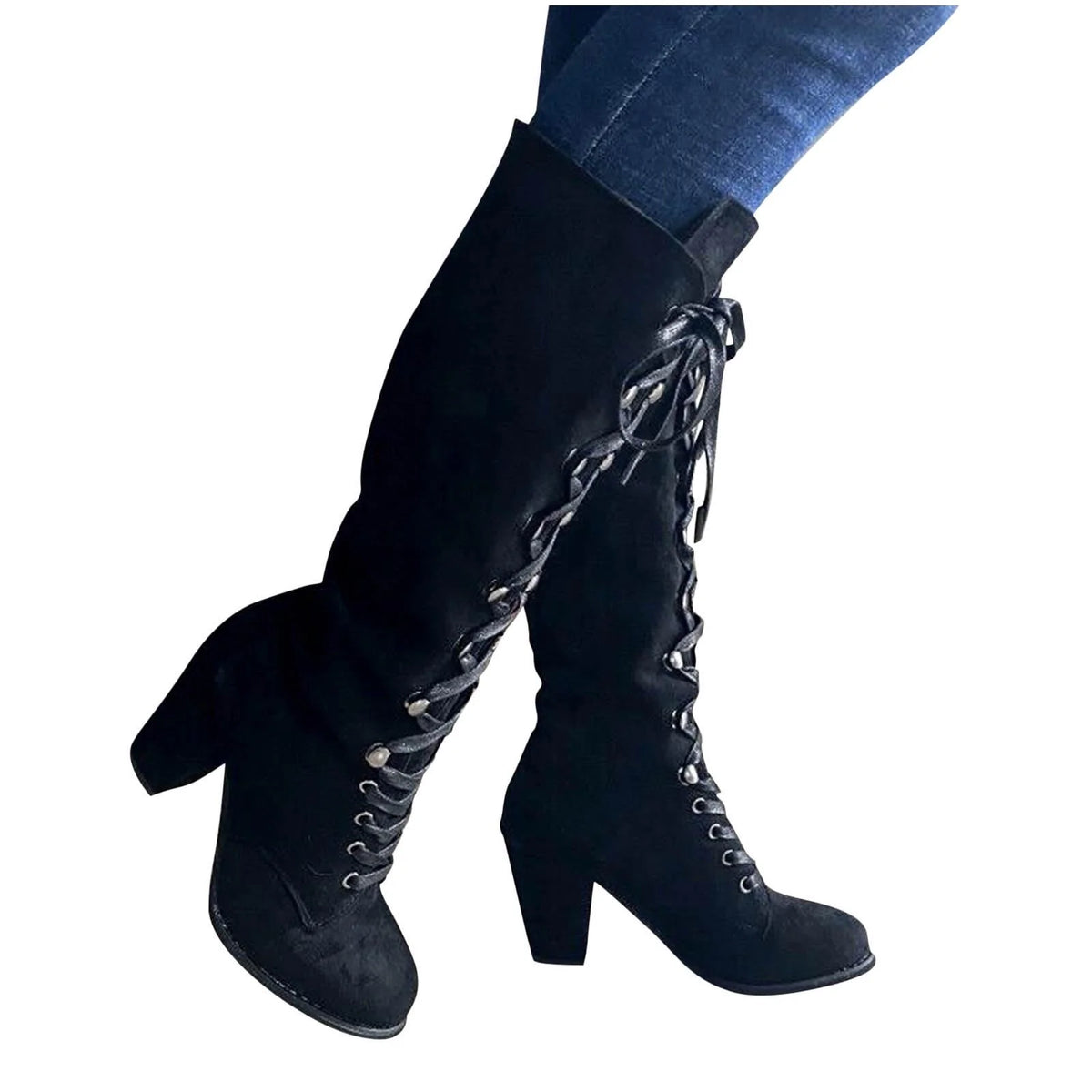 Brown Mid-Calf Riding Boots O4463
