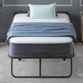 Folding Bed with Mattress, Portable Roll Away Bed, Gray Twin XL H514
