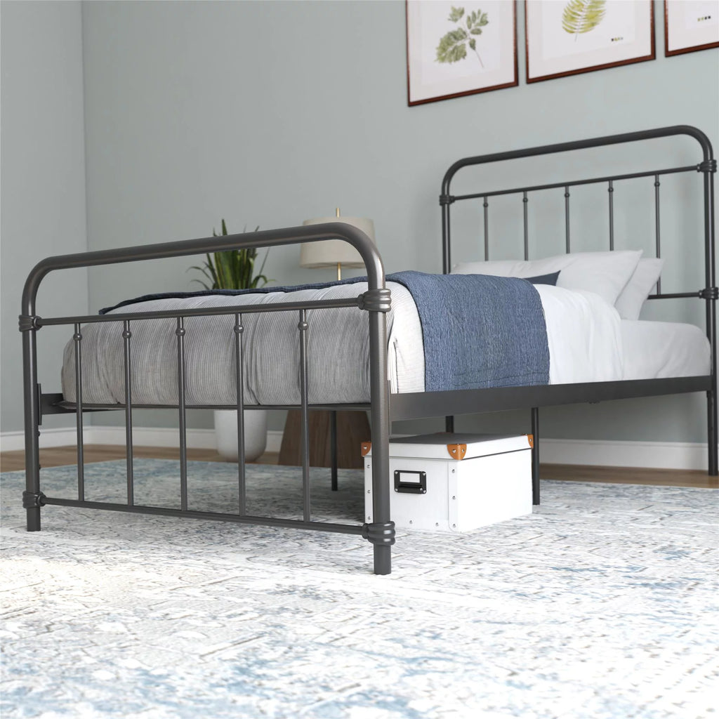 Black Twin Metal Platform Bed Frame X98107