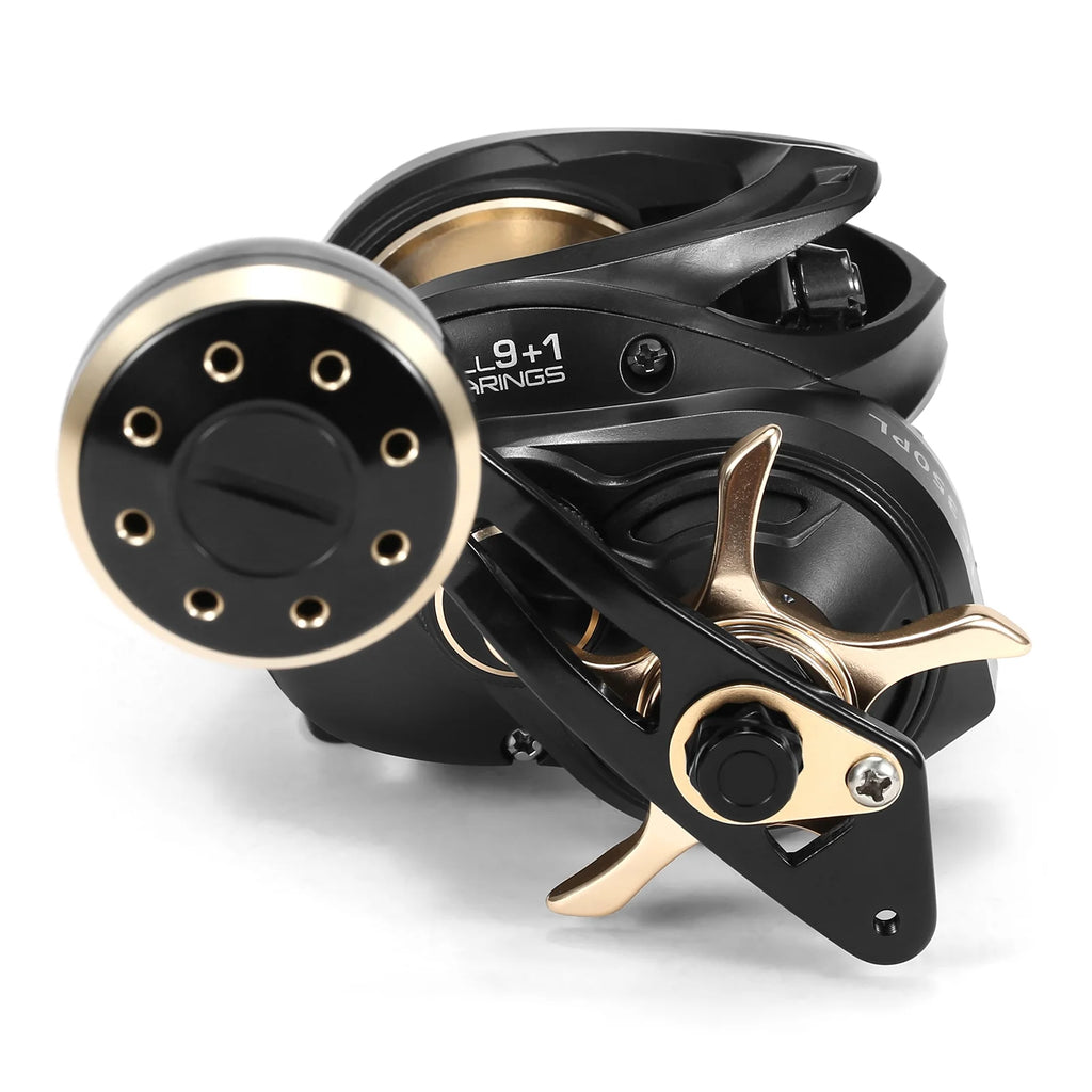 Carbon Fiber Baitcaster Fishing Reel, 9+1BB, 6.3:1 Gear Ratio, Magnetic Brake System U947706