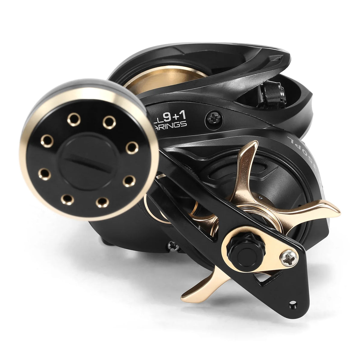 Carbon Fiber Baitcaster Fishing Reel, 9+1BB, 6.3:1 Gear Ratio, Magnetic Brake System U947706