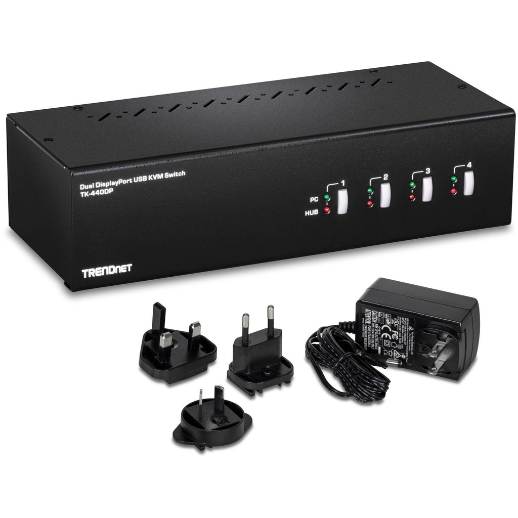 4-Port Dual Monitor DisplayPort KVM Switch U344153