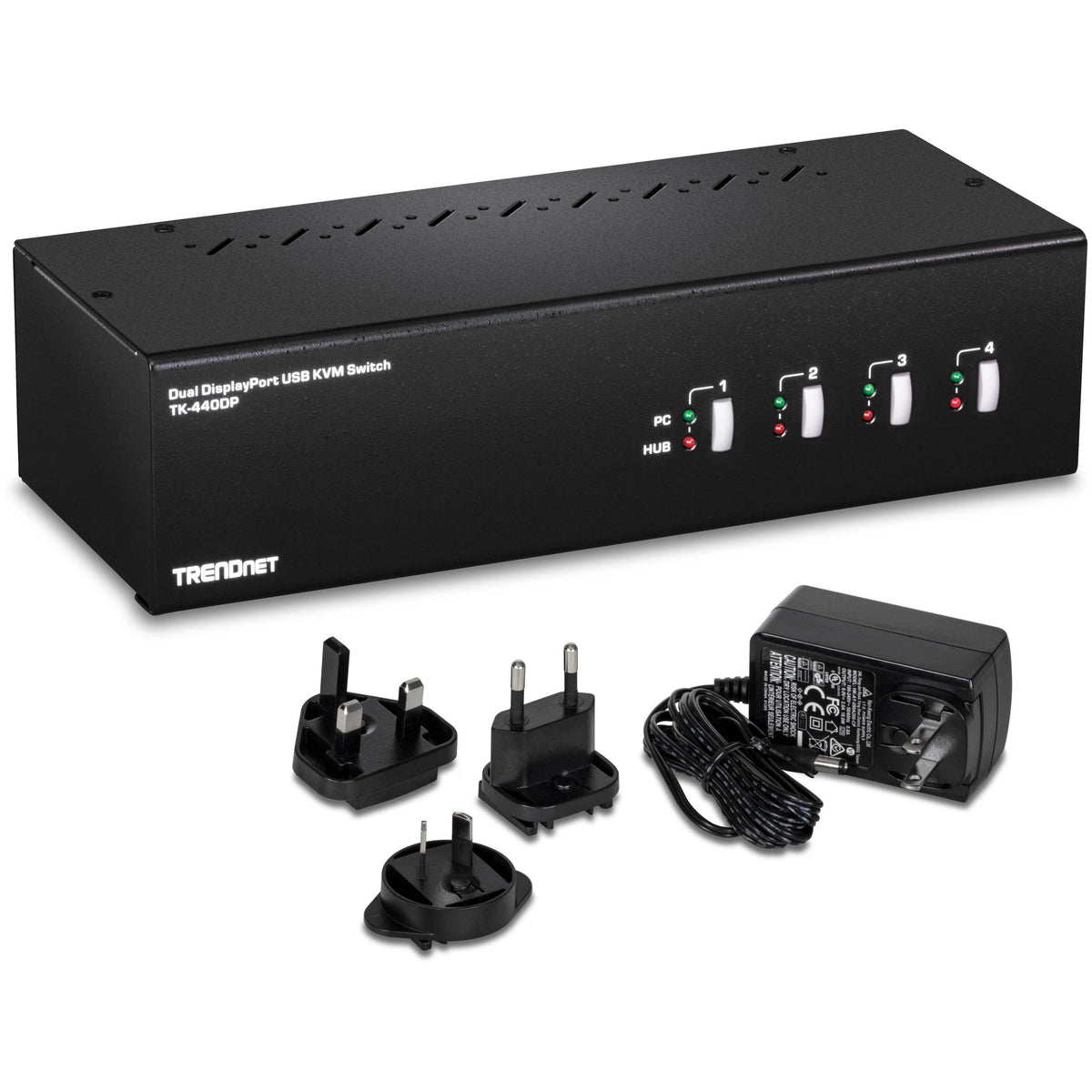4-Port Dual Monitor DisplayPort KVM Switch U344153