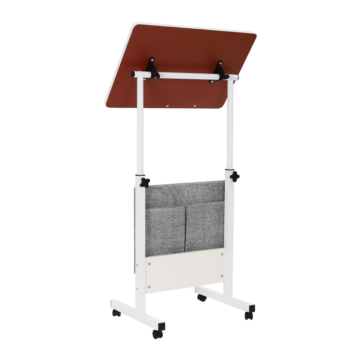 Adjustable Rolling Laptop Desk with Storage O8863
