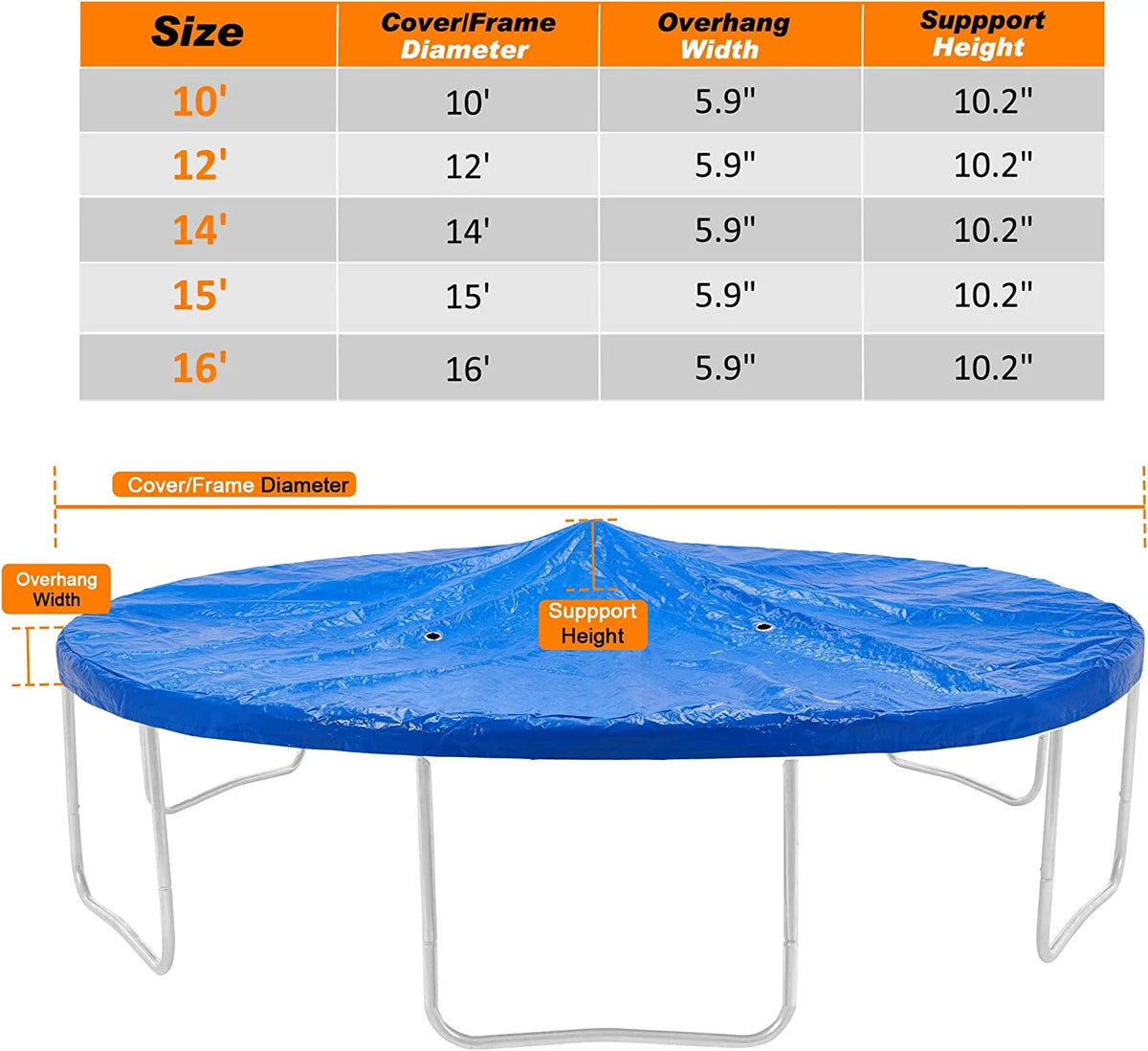 10 Foot Trampoline Winter Cover V397