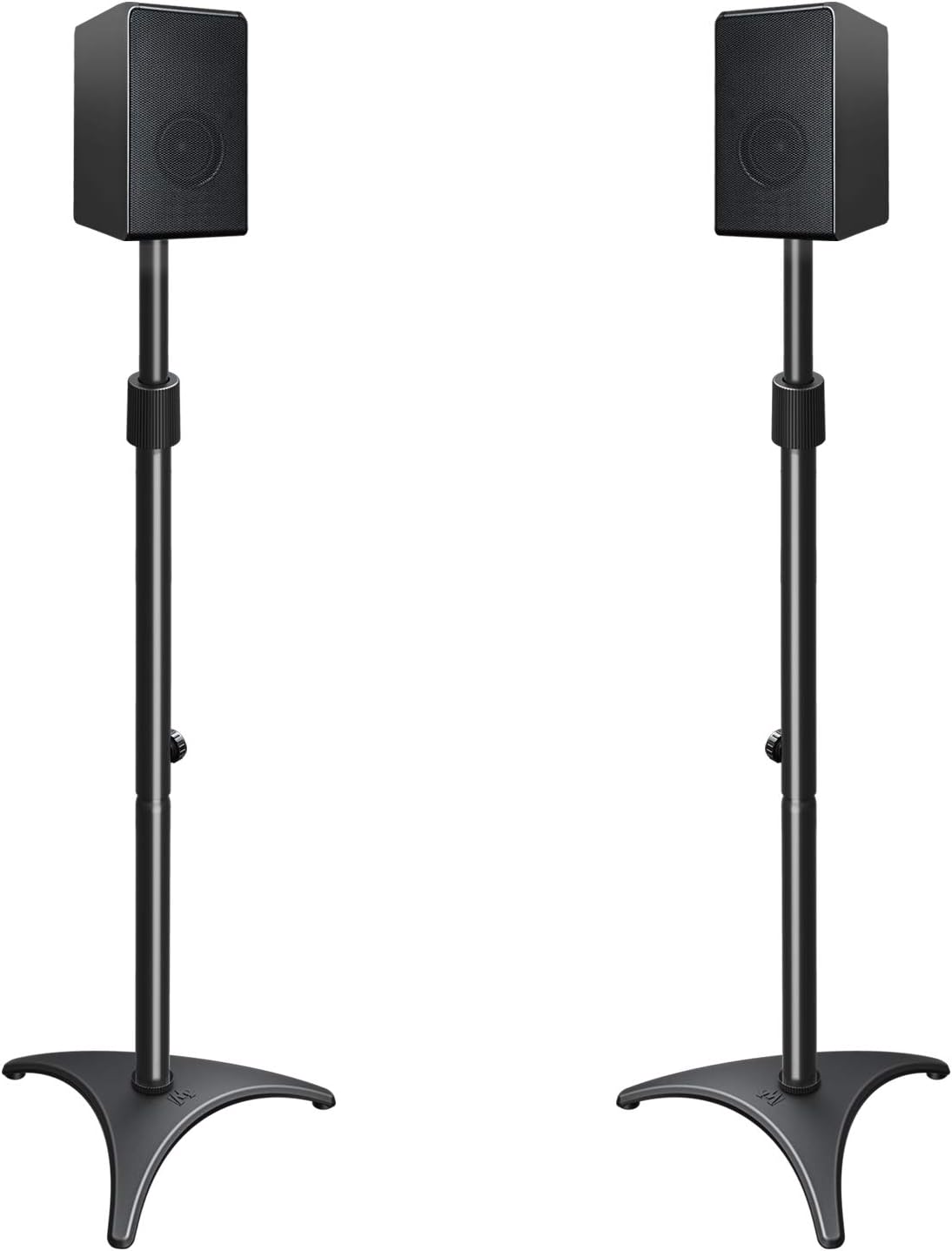 Height Adjustable Speaker Stands, One Pair Floor Stands, 11 lbs Capacity, 35.5-48" Height Adjustment, Pack of 2 W585097
