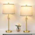 Black Set of 2 Height Adjustable 3-Way Dimmable Table Lamps Q5881