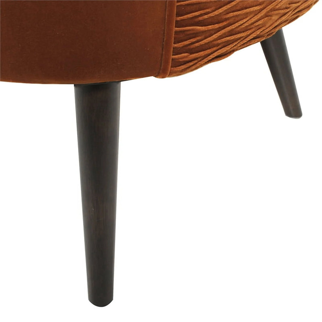 Burnt Orange Barrel Chair Set A13268