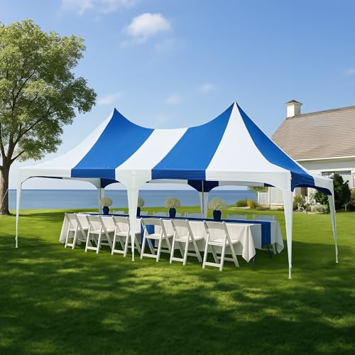 White 26x19ft Heavy Duty Canopy Tent with 8 Removable Sidewalls L712