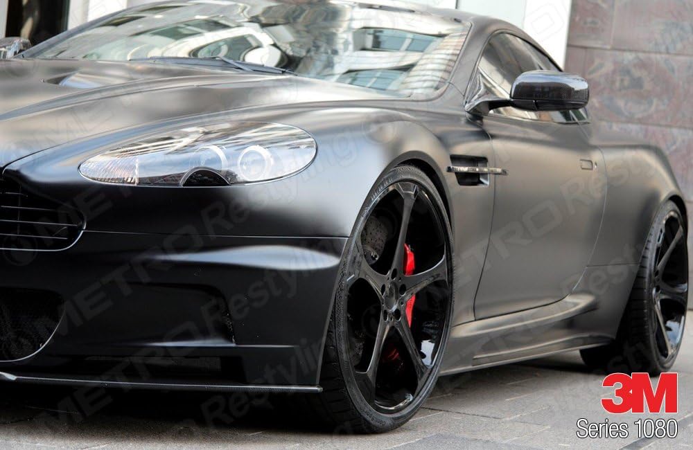 Satin Black 5ft x 6ft Car Wrap Vinyl Film Pack of 2 C485