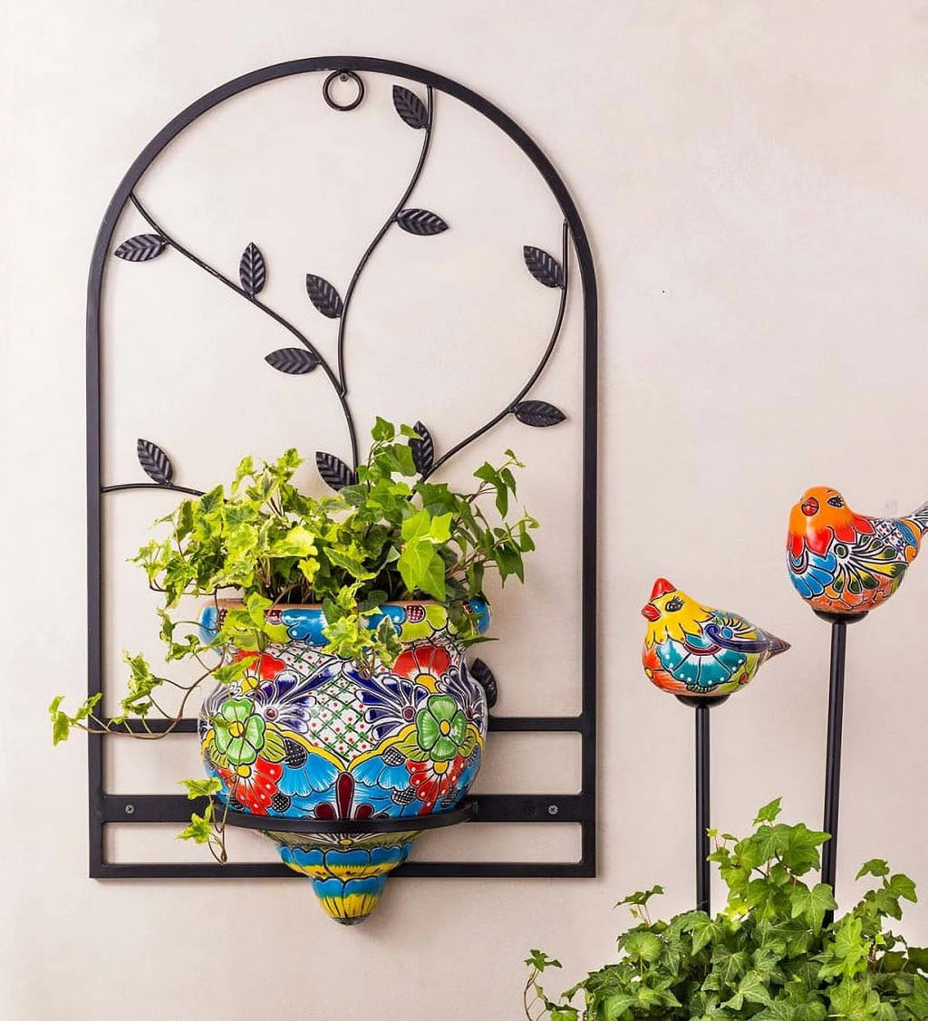 Handcrafted Terra Cotta Flat-Backed Wall Planter F772