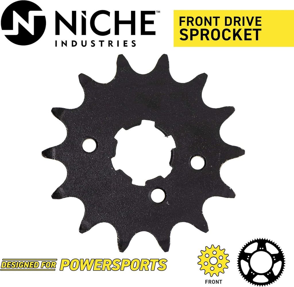 Drive Sprocket Chain Combo Front 14 Rear 41 Tooth 520NZ Standard 104 Links Pack of 2 Y4491