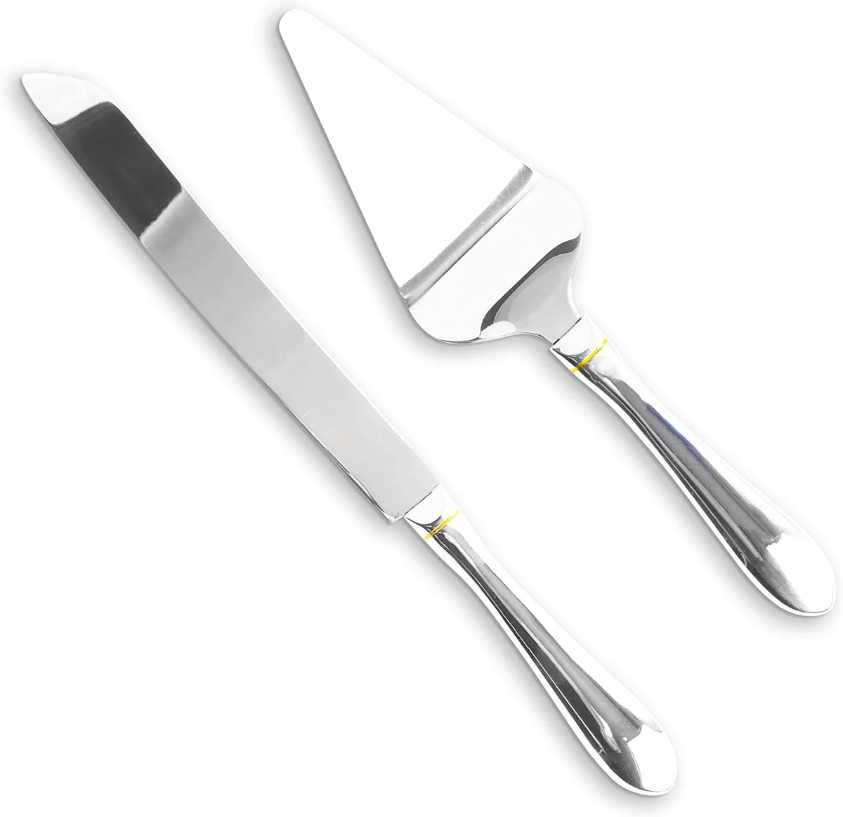 Stainless Steel Cake Knife and Server Set with Serrated Blade P131
