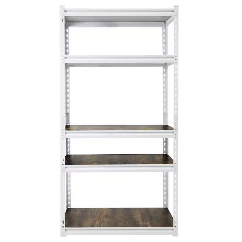 White 5-Tier Adjustable Steel Storage Rack Z66783