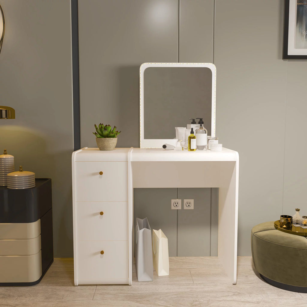 White Lighted Vanity Table Z65622