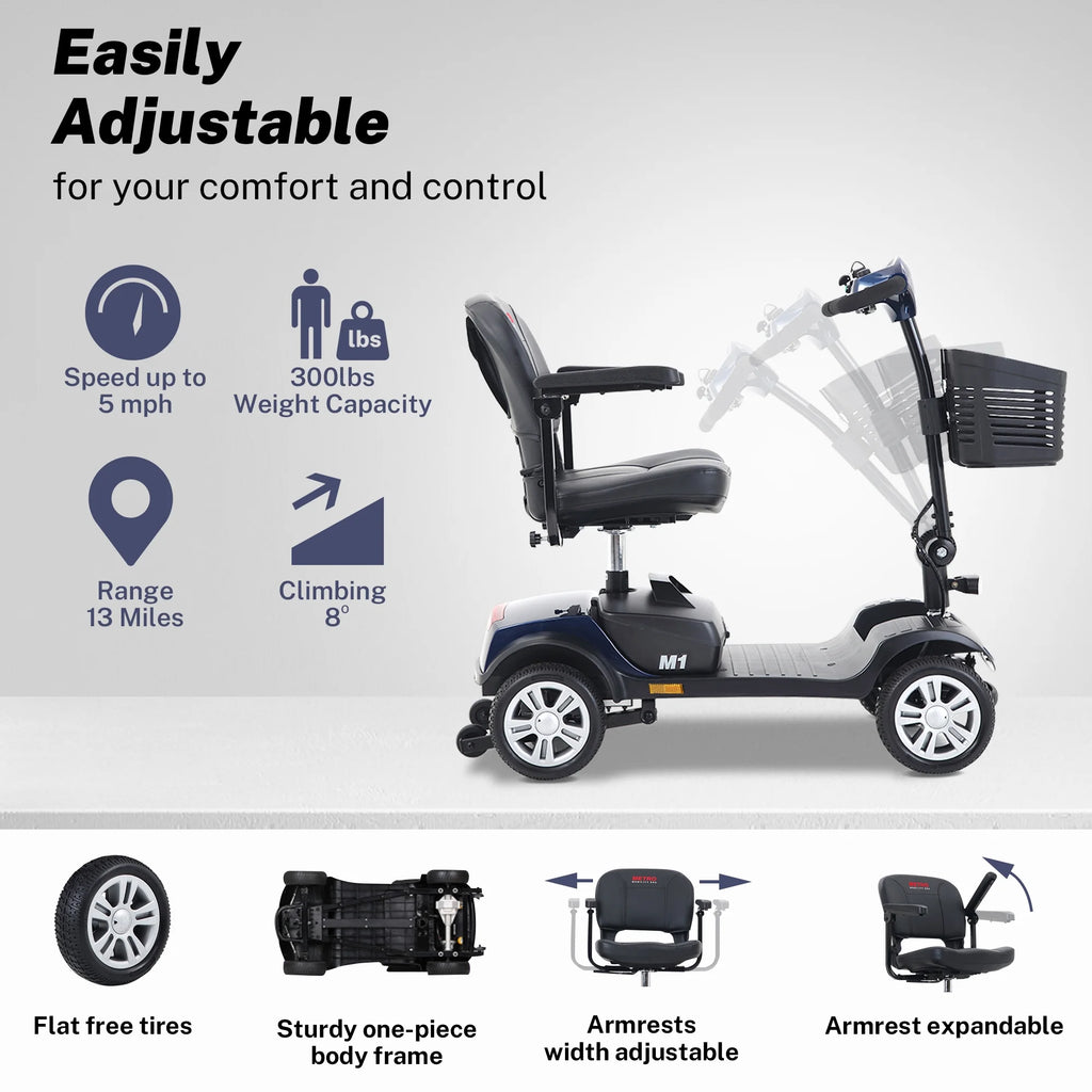 Blue 4 Wheel Mobility Scooter Z3368