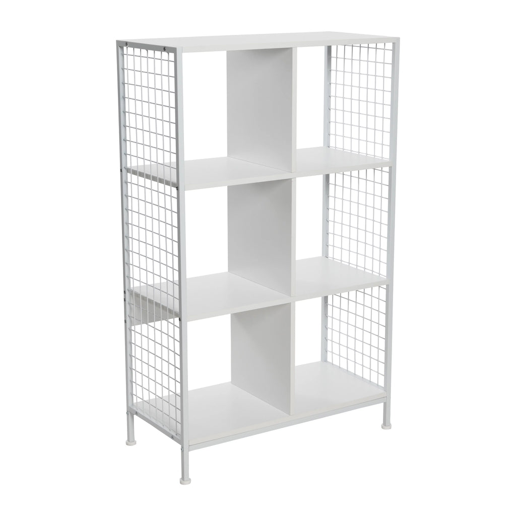6 Cube White Storage Wall Unit B601312