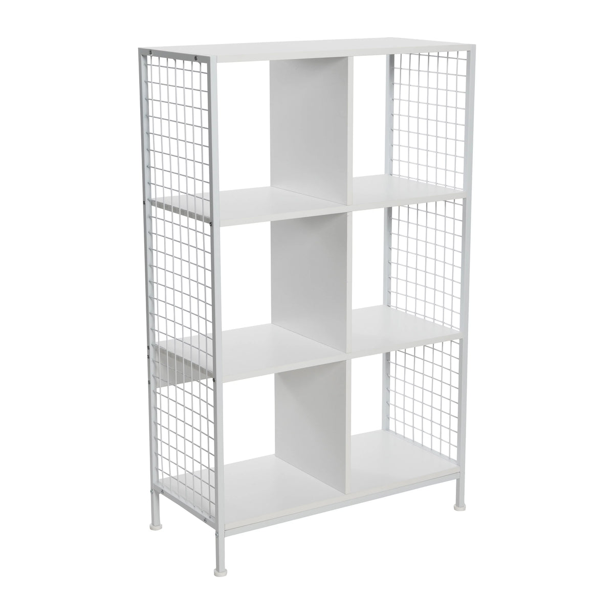 6 Cube White Storage Wall Unit B601312