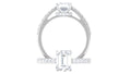 2.25 CT Octagon Cut Moissanite Solitaire Ring in Prong Setting with Surface Side Stones and Hidden Halo, 925 Sterling Silver, US 4.00 Q1496