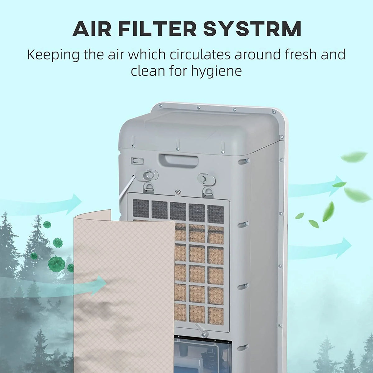 3-In-1 Evaporative Air Cooler Humidifier with Timer P9638