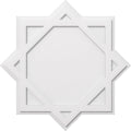 34 inch x 18 3/4 inch x 1 inch PVC Contemporary Ceiling Medallion Y976