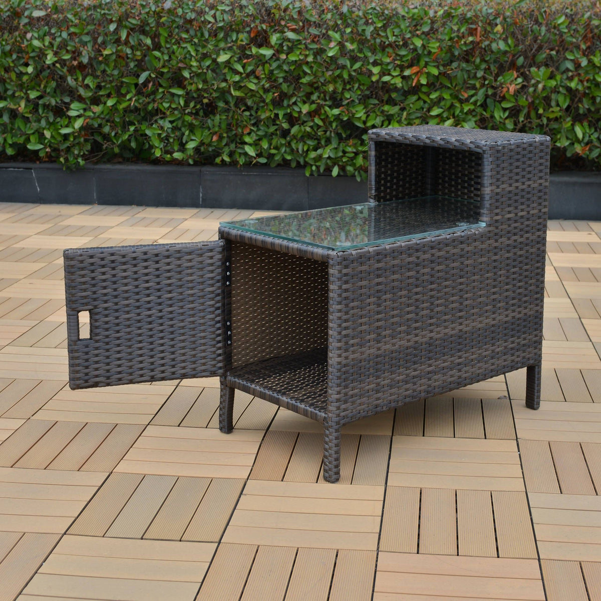 Grey Storage Side Table J89775