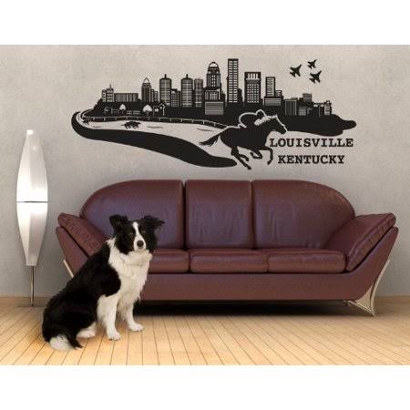 Green 79in x 31in Cityscape Wall Decal R1793
