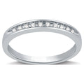 1/10 Carat Round Diamond Sterling Silver Band V33554