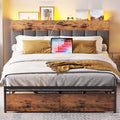 Queen Storage LED Bed Frame with Drawer V425847