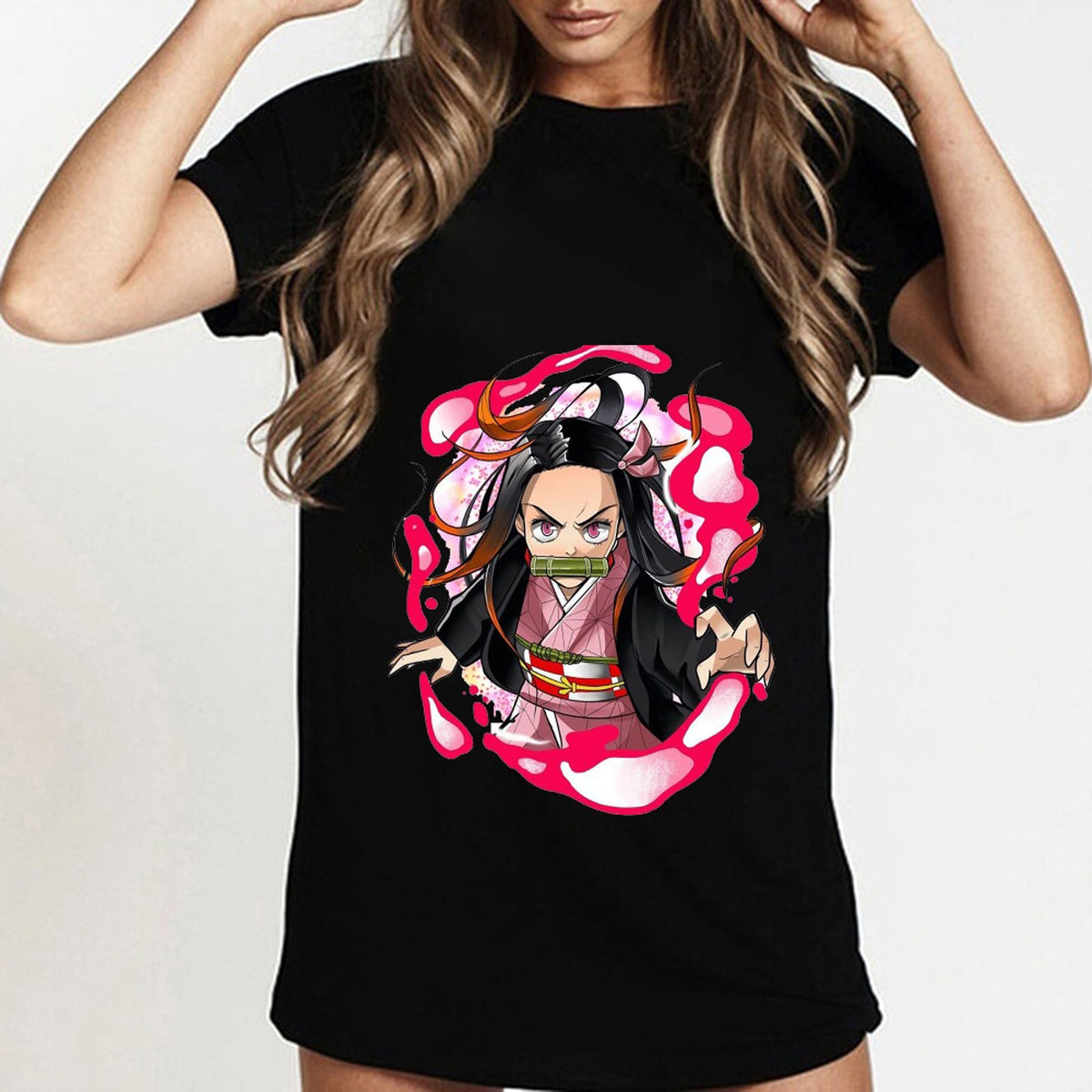 Black XXL Printed Short Sleeve T-Shirt B937