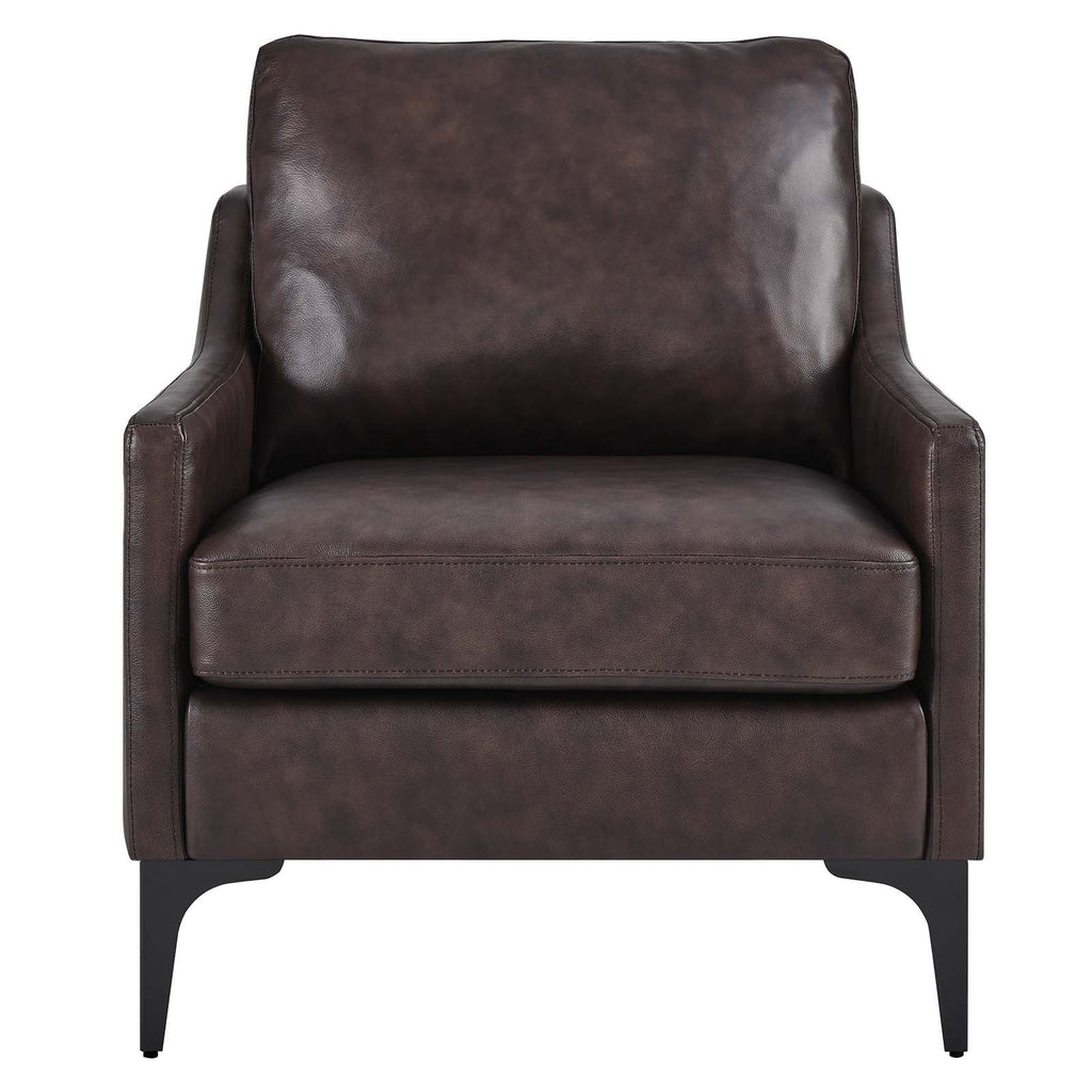 Brown Leather Armchair S9890