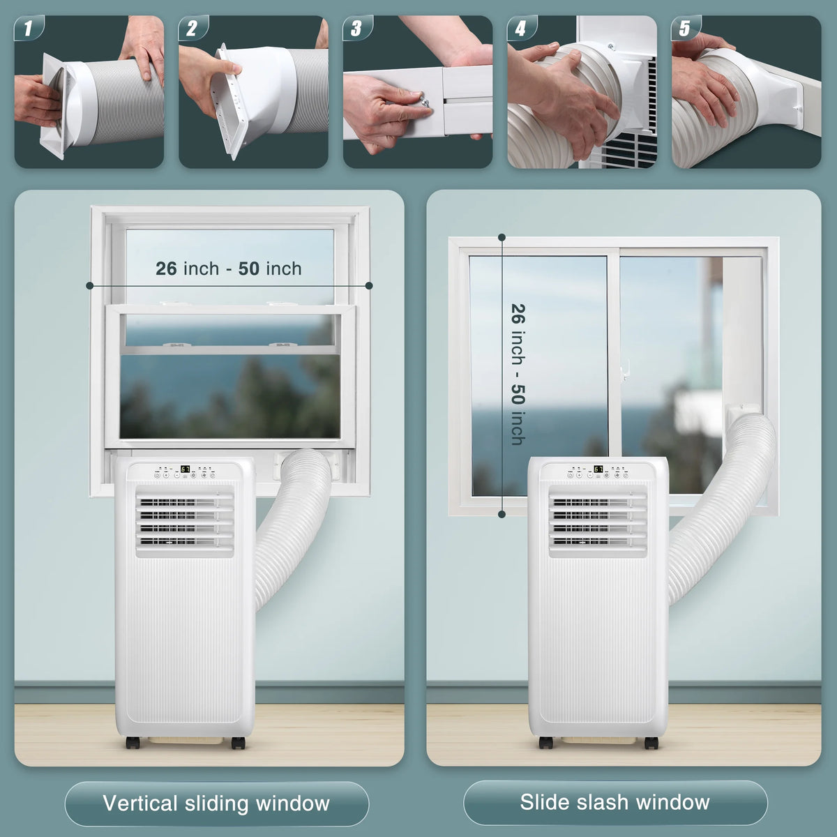 5000BTU Portable Air Conditioner 3 in 1 with 24-Hour Timer H88999