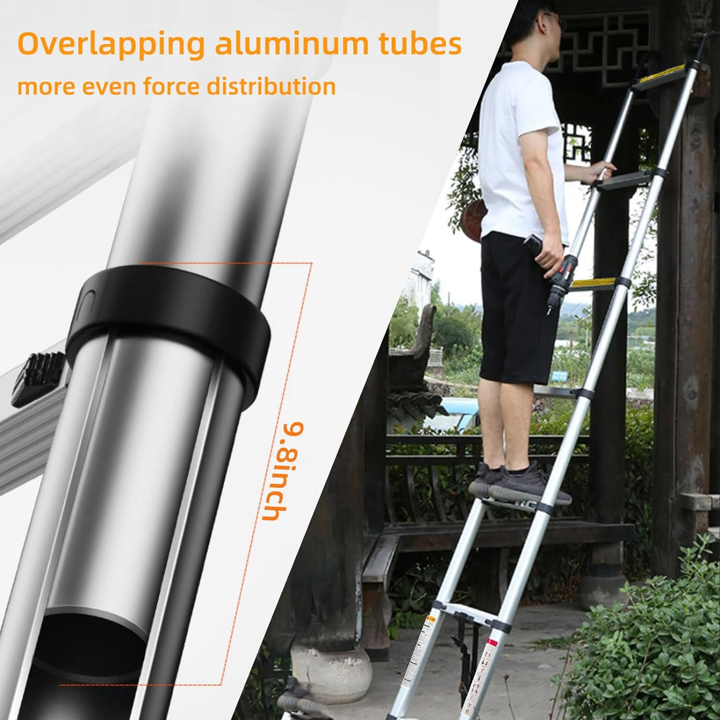 6.6ft Aluminum Telescoping Ladder with Hook V6421