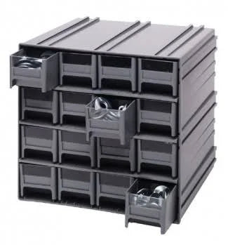 Gray Storage Cabinet with 16 Drawers L88609