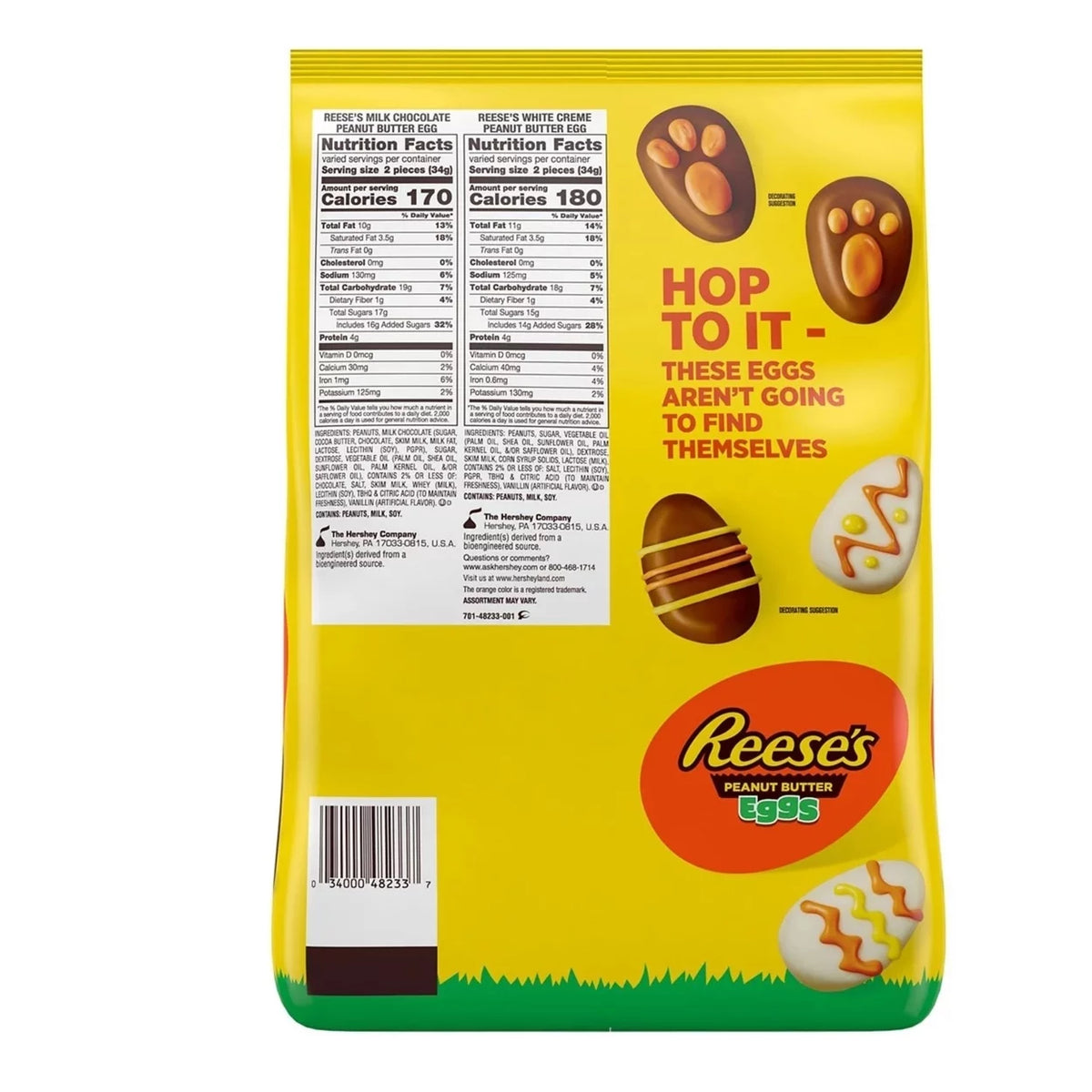 Milk White Creme Peanut Butter Easter Egg Variety 88.2 Oz 145 Pieces H789