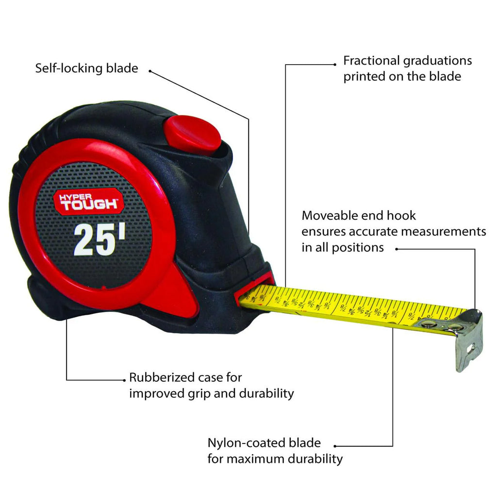 25ft Self Lock Steel Tape Measure K997