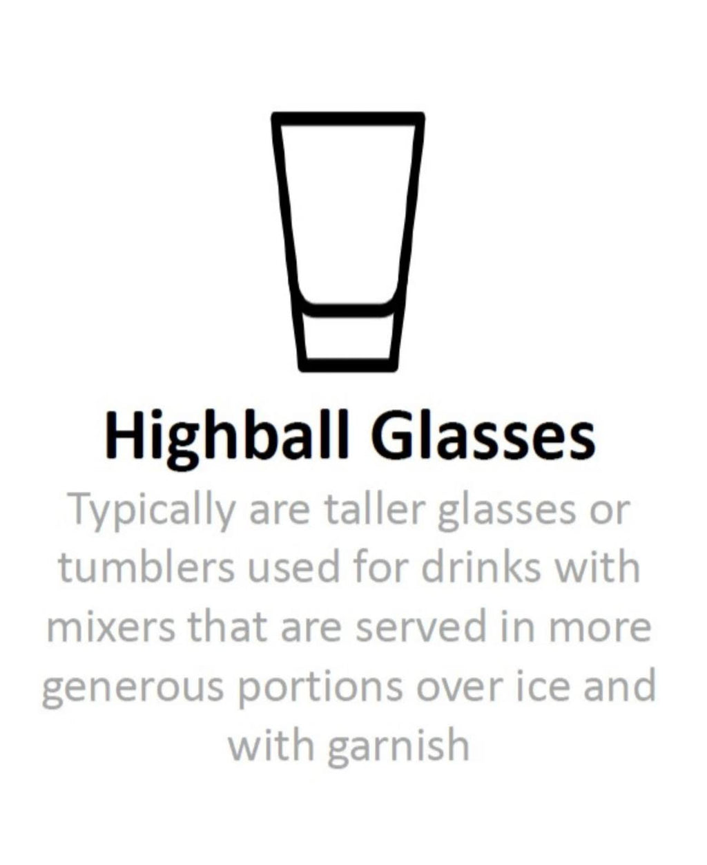 Set of 4 Script Letter Highball Glasses X4045