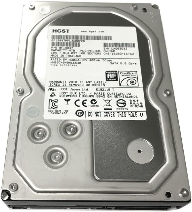 4TB 64MB Cache SATA 6.0Gb/s 3.5in Enterprise Hard Drive (Renewed) Pack of 2 H9252
