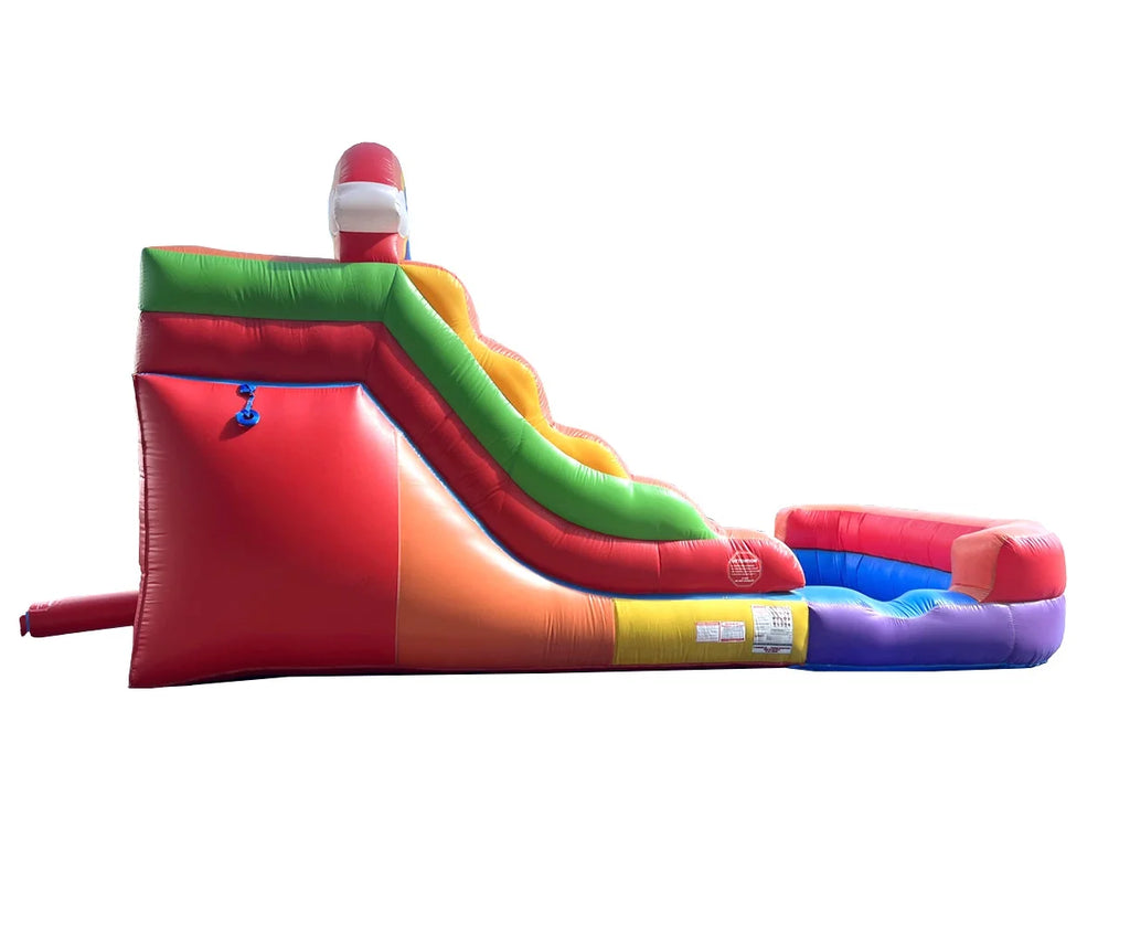Rainbow Cloud Inflatable Double Water Slide with Blower, 13 Ft F873