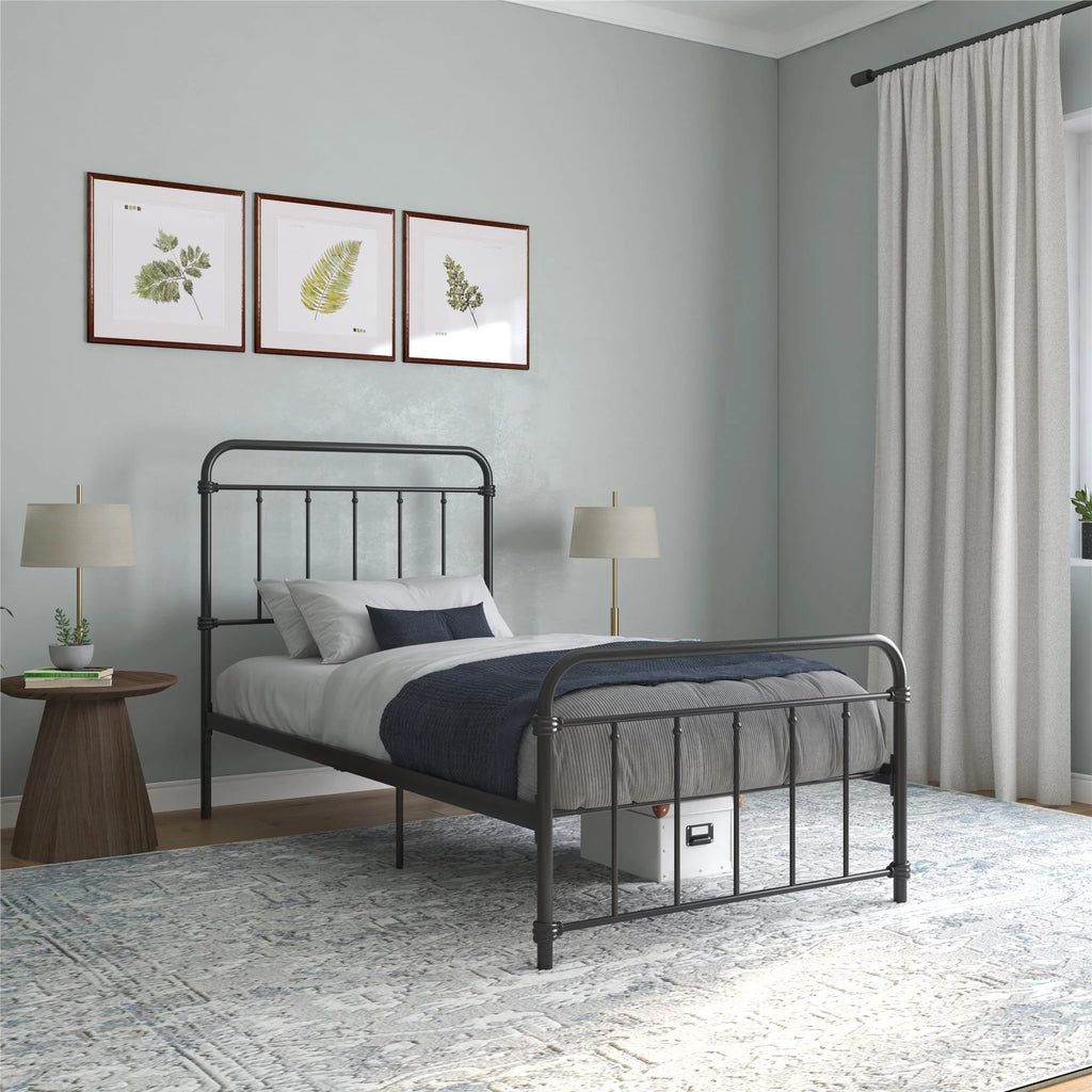 Black Twin Metal Platform Bed Frame X98107