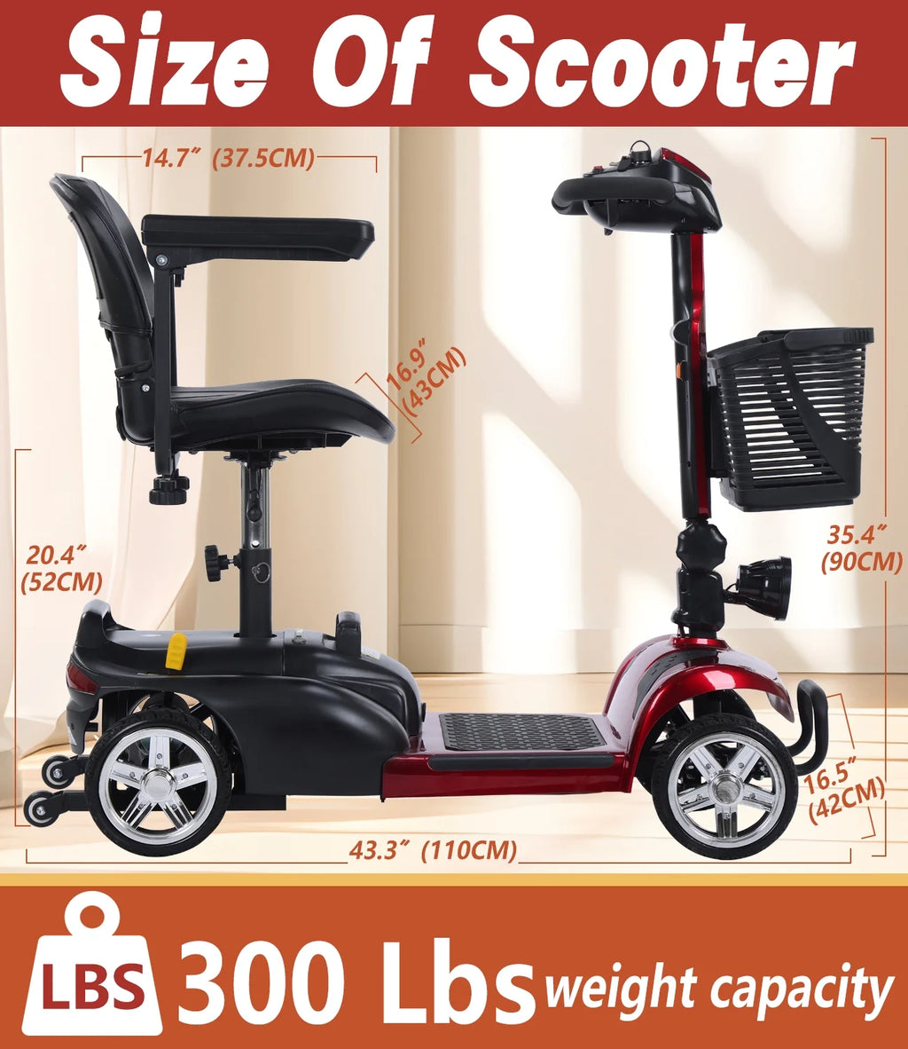 4 Wheel Electric Powered Mobility Scooter V648