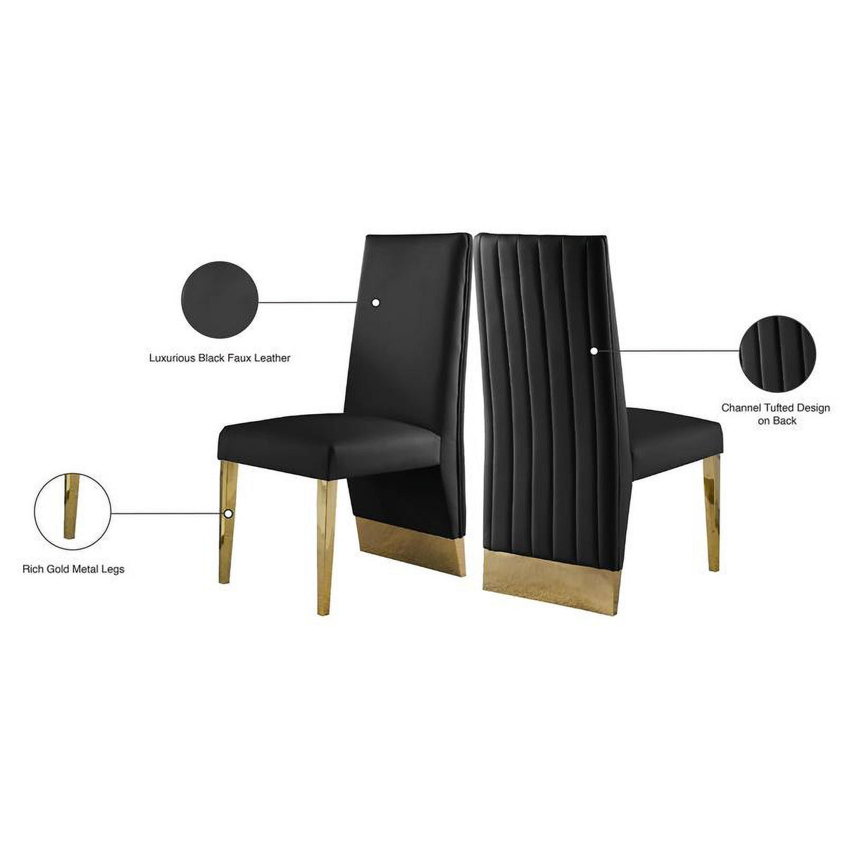 Black Dining Chair Set of 2 S76781