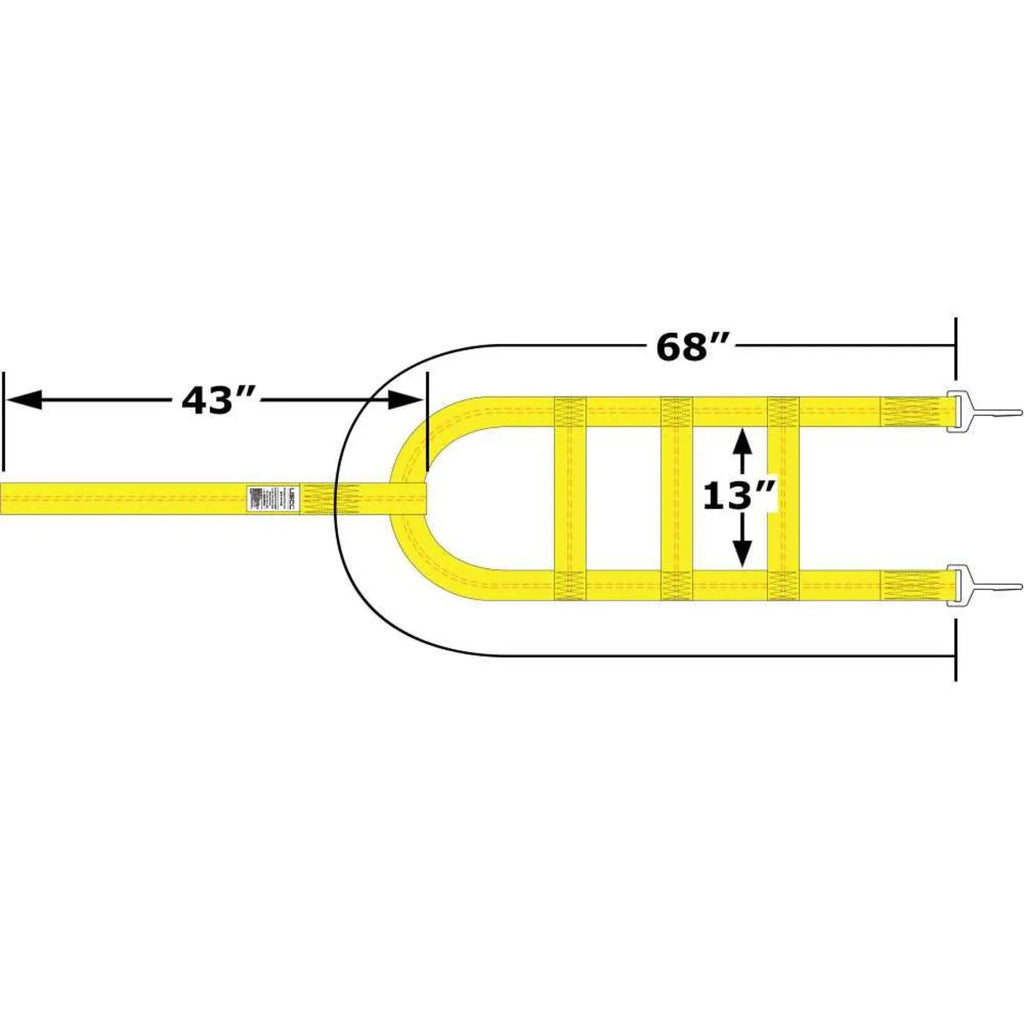 Tow Dolly Basket Strap with Twisted Snap Hooks P78112