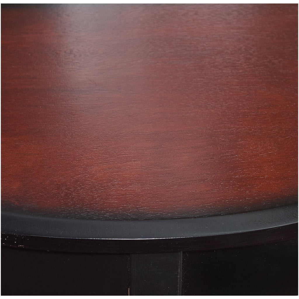 Black Cherry Demi Lune Console Table O2943